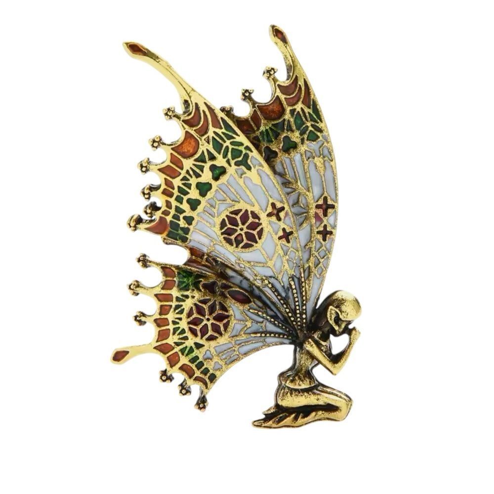 SILVER AND GOLD FAIRY BROOCH